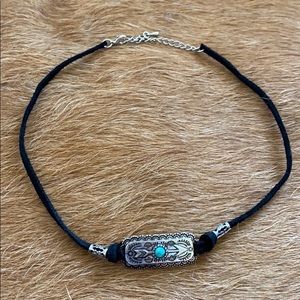 Handmade leather choker necklace